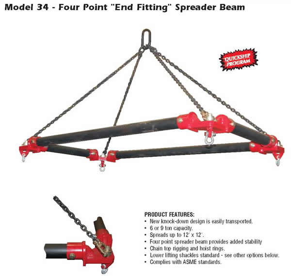 Caldwell Model 34 Four Point End Fitting Spreader Beam