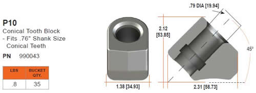 Pengo Conical Teeth P10 Holder