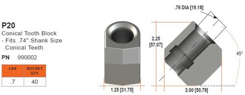 Pengo Conical Teeth P20 Holder