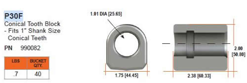 Pengo Conical Teeth P30F Holder