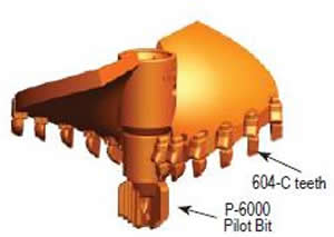 Pengo Excavator Augers Option 2 | Spiral Rock Heads